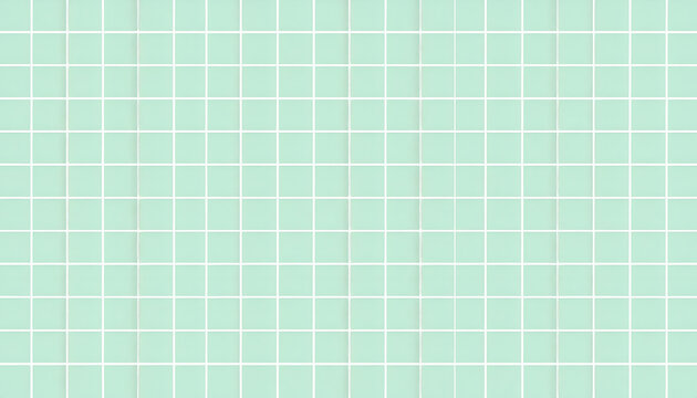 Pale Mint Green Tiled Geometric Background with White Grid Lines Clean Pattern