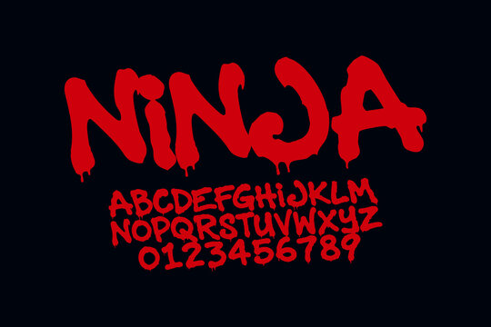 street graffiti sign alphabet and number