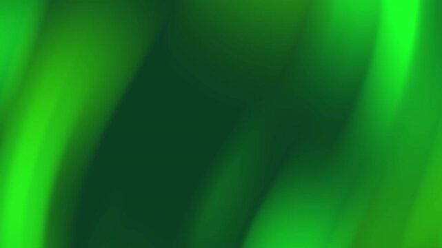 Abstract emerald green flowing light waves in smooth motion