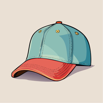 Illustration of a Two-Tone Baseball Cap