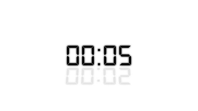 Countdown Digital Clock Animation 10 to 0 second Countdown digital clock timer icon.Animation of glowing 10 to 0 second countdown timer. minute stopwatch , analog clock icon animation. 4k