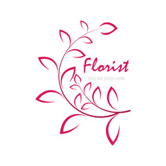Fototapeta premium Florist flower logo vector 