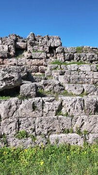 Ruins of Ancient Edessa at Archaeological Site of Longos, Central Macedonia, Greece