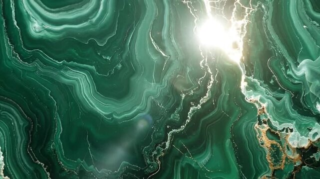 Abstract green marble texture with golden veins, elegant and luxurious design