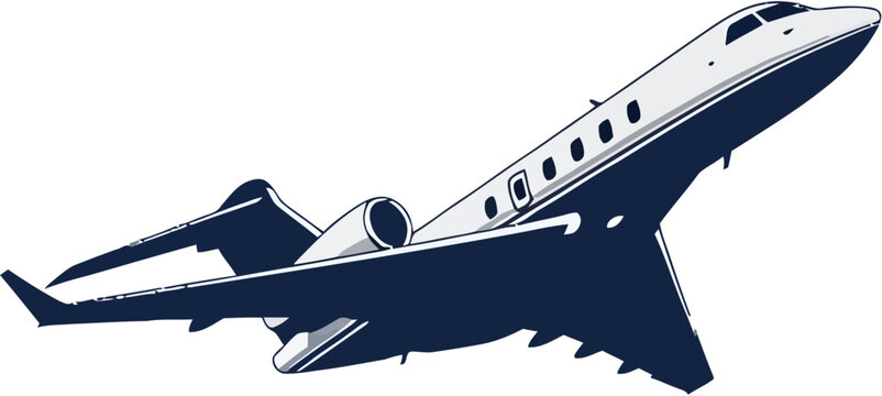 A sleek, modern private jet ascends into the sky, showcasing its aerodynamic design and luxurious travel capabilities