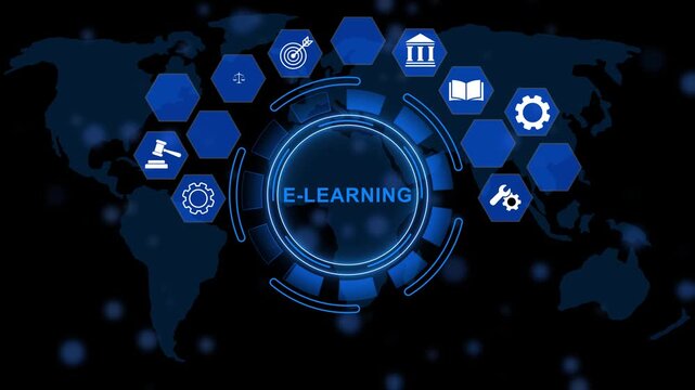 E-learning standards quality control concept, International Organization for Standardization. Assurance and warranty business technology. Animation