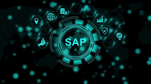 SAP standards quality control concept, International Organization for Standardization. Assurance and warranty business technology. Animation