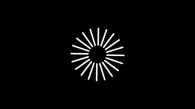 Loading wheel animation on transparent Background .  Animated spinning load icon. Animated circle loading gif video icon. concept with alpha channel. Loading circle animation 4k video