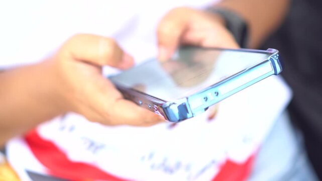 People using Mobile phones online shoping posts social media chatting to friends on application