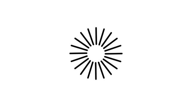 Loading wheel animation on transparent Background .  Animated spinning load icon. Animated circle loading gif video icon. concept with alpha channel. Loading circle animation 4k video