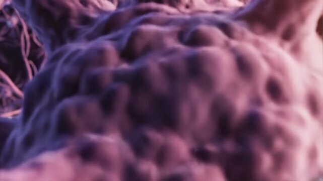 Neuron Network Connecting Neurons in Brain Like Cellular Structure Zapping With Glow