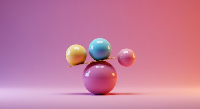 Gentle abstract composition showing balance and peaceful unity. Soft flowing shapes and pastel color gradients suggesting tranquility ,motion ,serenity ,aesthetic