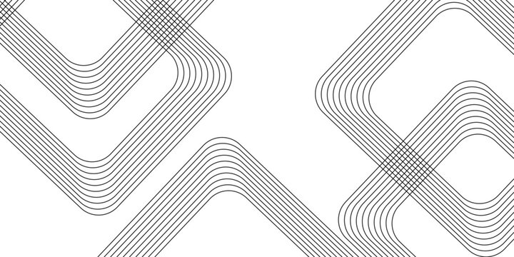 Abstract grey lines on white background with luxury shapes square background. Black And White Abstract Vector Pattern Design stock illustration. Abstract black, white stripe line. 