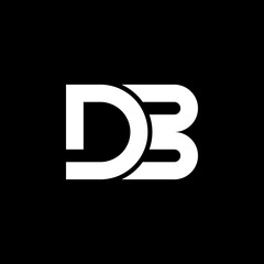 A vector graphic of the DB monogram logo in a modern and clean style. This vector is perfect for company logos, wedding name designs, templates, banners, branding, and business, etc. © Romi