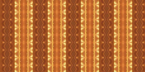 Fototapeten Fraktale Wellen Abstract golden, glowing, pattern, geometric, luxury seamless background featuring symmetrical vertical light waves and warm amber decorative texture.  © Muhammad lutfi