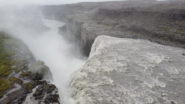 Calls Loch Shot on Dettifoss Waterfall Iceland