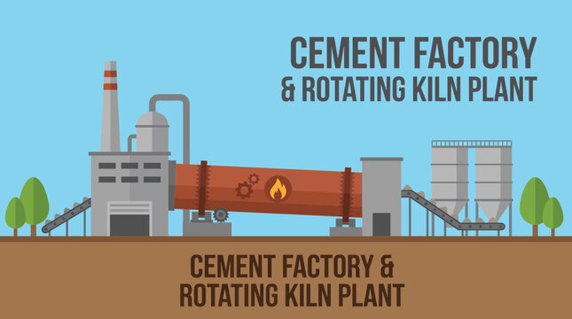 Cement Factory with Rotating Kiln Plant