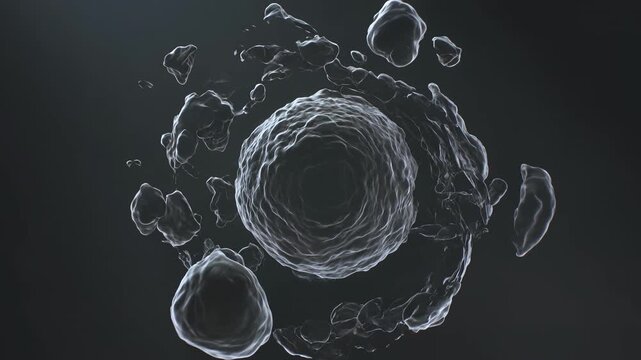 Cancer Cell Apoptosis After Targeted Therapy Showing Programmed Cell Death With Membrane Blebbing and Nuclear Chromatin Breakdown