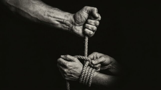 World day against trafficking in persons dramatic image of bound hands symbolizing human exploitation and abuse