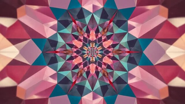 Colorful geometric abstract pattern with many different shapes and colors