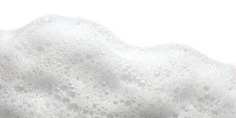Soft white soap bubbles foam texture with round circles and water suds for cleaning and hygiene products background © ZenVectors