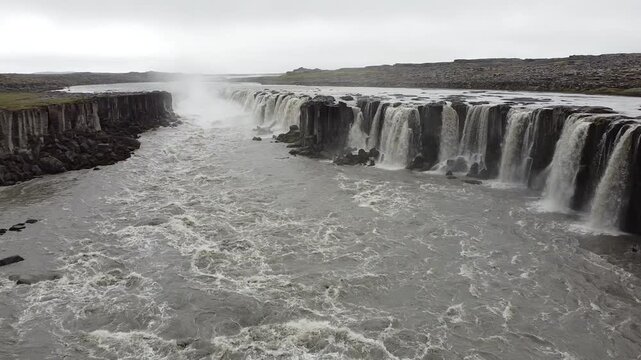 Calls Loch Shot on Dettifoss rear Waterfall Iceland