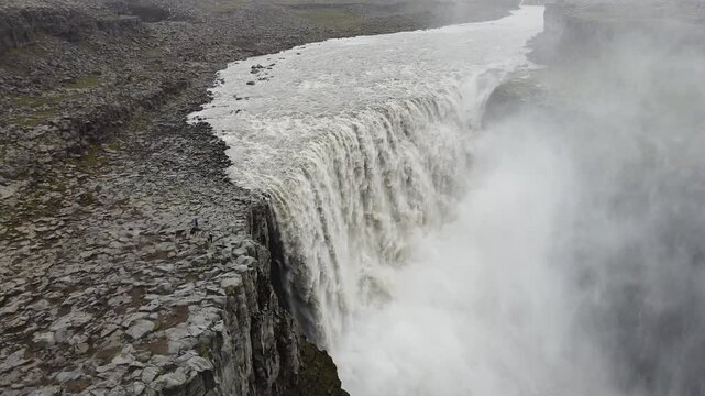Waypoint Shot on Dettifoss Waterfall Iceland