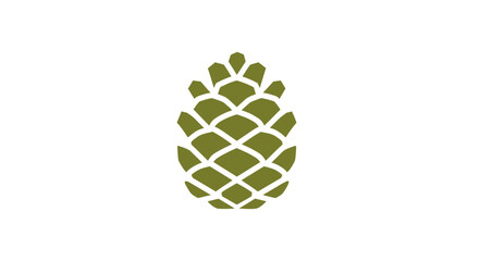 Minimalist Pine Cone Geometric Vector Illustration © NWD