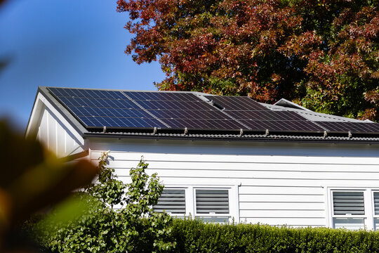 Solar panels on an Australian house