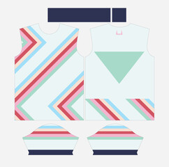 Obraz premium Colorful Abstract Geometric Pattern Sports Jersey Design Template