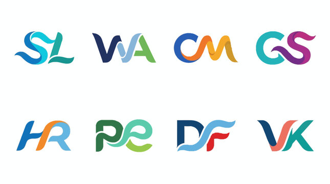 Multicolored letters and symbols logo.