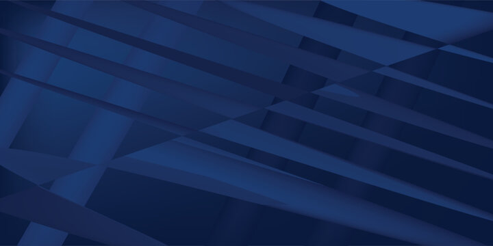 Black Navy Blue Silver Abstrak pola latar belakang. Bentuk Geometris. Sudut segitiga garis lipat poligon berlian modern biru