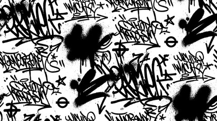 Vibrant Graffiti street art covers urban wall with colorful murals and tags. © Sentimental Visual