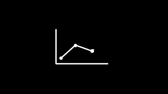 White L-shaped lines with a diagonal line and dot on a black background abstract angle