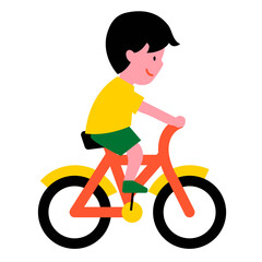 Obraz premium boy with bike
