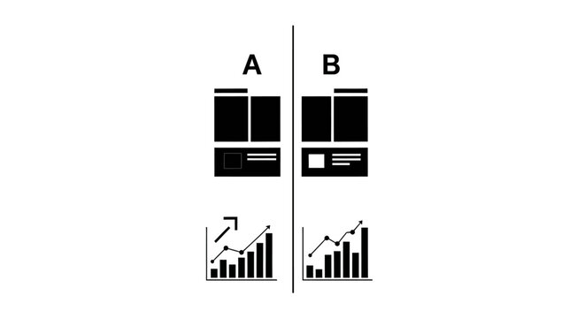 A/B Testing Comparison of Data Charts and Website Layouts