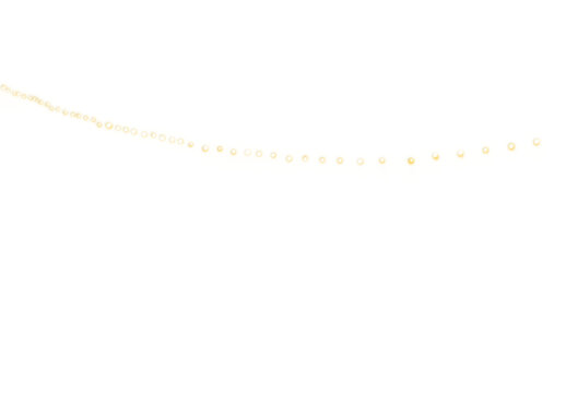 Glowing white fairy string lights on black background hand drawn banner
