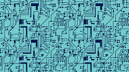 Obraz premium Exploring Circuitry Patterns in Digital Space
