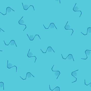 pattern mutation dna spiral cartoon. transcription translation, doublehelix basepairs, adenine thymine mutation dna spiral sign. seamless vector illustration