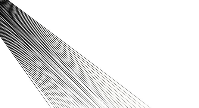 Abstract Black Lines Pattern Diagonal on White Background