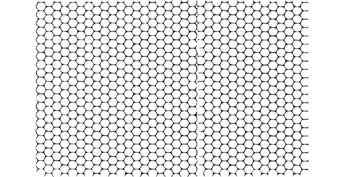 Black and white honeycomb seamless pattern vector background