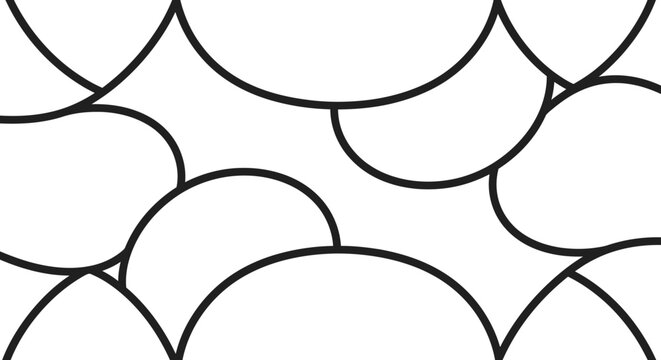 Abstract geometric pattern with overlapping circles and arcs, minimalist design