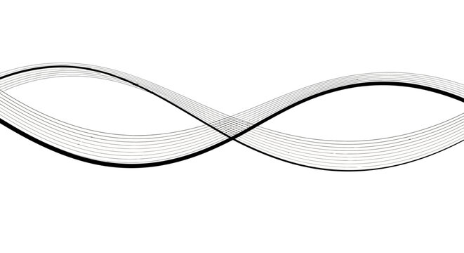 Abstract Infinity Symbol Design with Dots and Lines