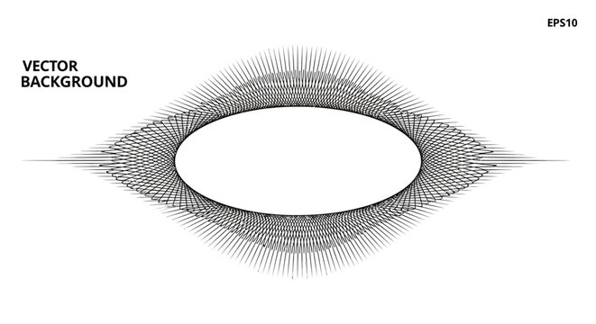Abstract Oval Sound Waveform Graphic Design, Vector Background