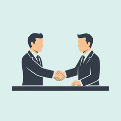 Fototapeta premium Two businessmen shaking hands together.