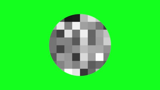 Pixel censored with mosaic pattern circle animation