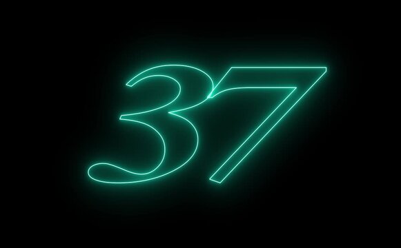45 to 0 second modern digital countdown timer neon light style on black background, 45 seconds simple countdown timer. 45 second technology digital neon led light game timer animation