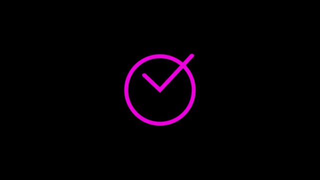 Tick Mark Motion Graphic Icon