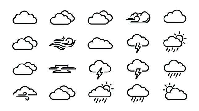 Minimalist Weather Icon Set
