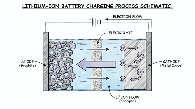 Lithiumion battery charging process schematic diagram